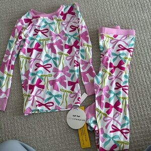 Little sleepies ribbons & bows bamboo pajamas